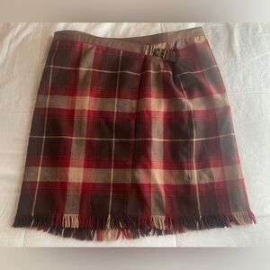 Jones New York Vintage Wool Tartan Plaid Mini Skirt 12 Academia Gilmore Girls